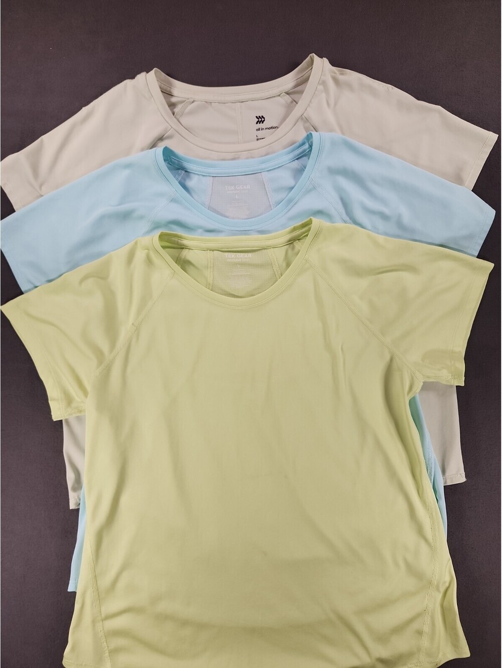 Tek Gear | All in Motion Women's L 3pk Athletic Dri-Fit Tees 264